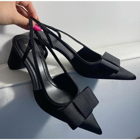 ZARA Embellished Slingbacks NWT - Picture 2 of 16